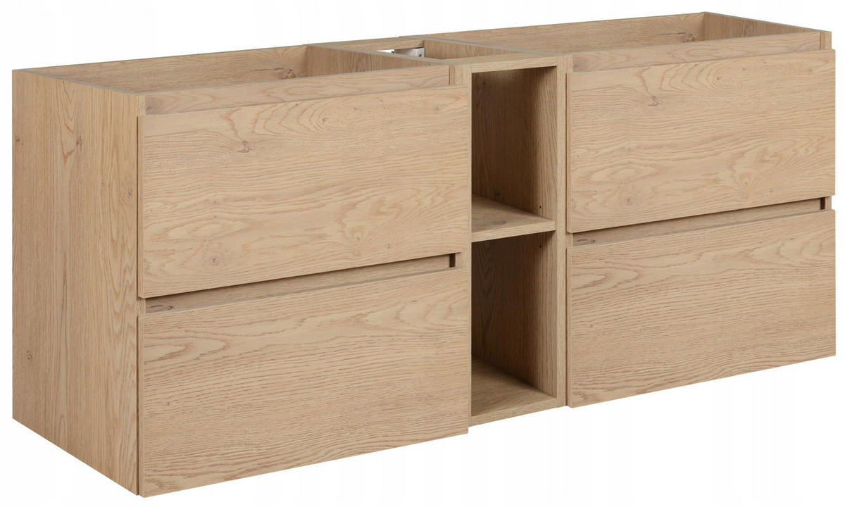 WASCHBECKUNTERSCHRANK SIMPLE 140cm Eichen Craft - Eiche Artisan, Holz (140/62/46cm) - Rodan