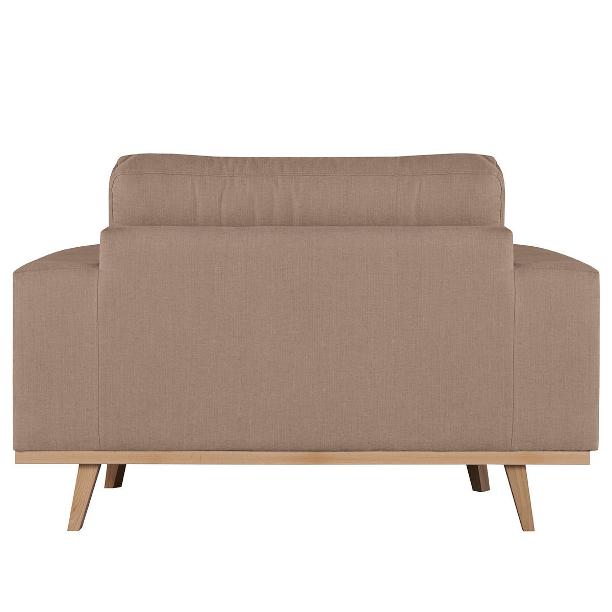 SESSEL - Taupe/Buchefarben, Buchenholz/Textil (122/81/88cm) - home24