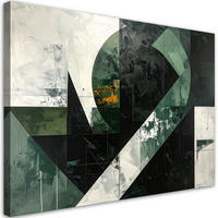 LEINWANDBILD 3D und geometrisch 90x60cm - Grün, Textil (90/60cm) - Feeby