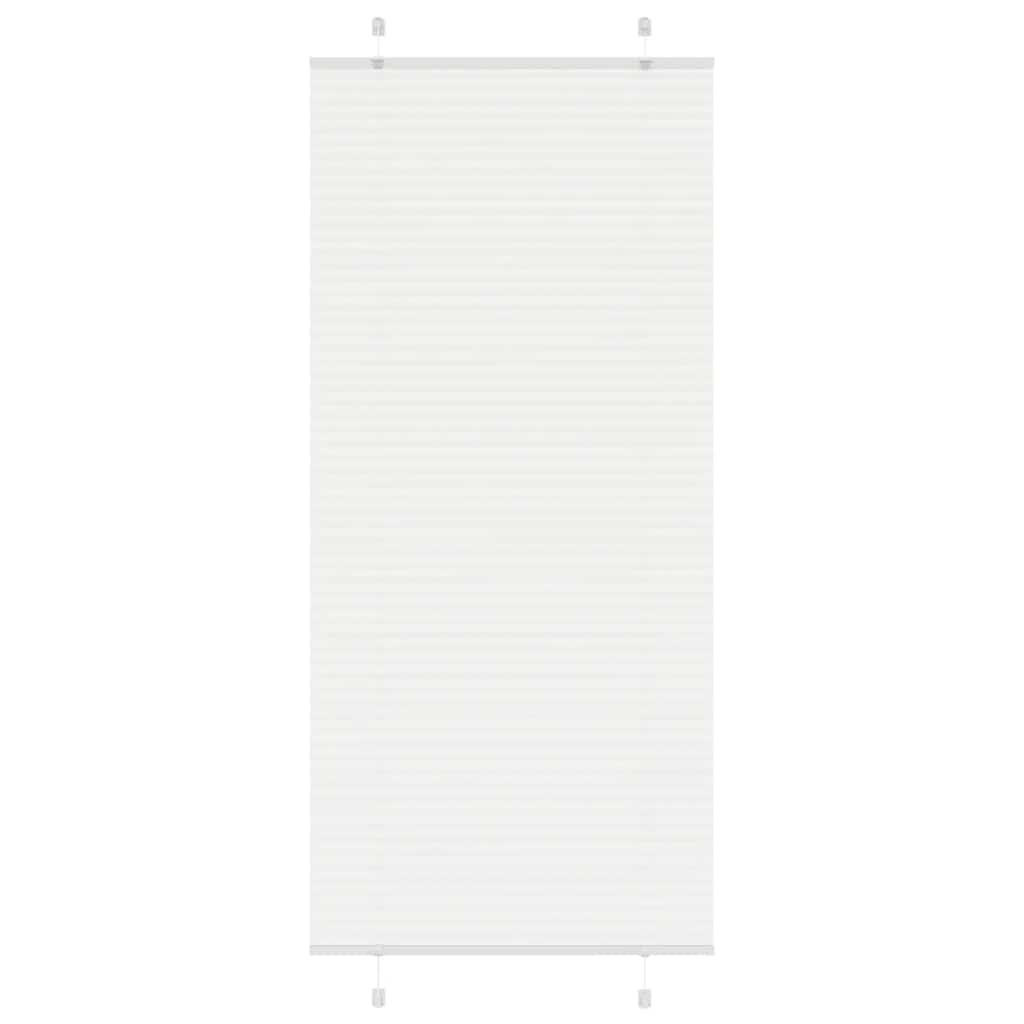 PLISSEE 90/200 cm Stoffbreite 89,4 cm aus Polyester Weiß - Weiß, Textil (90/200cm) - vidaXL