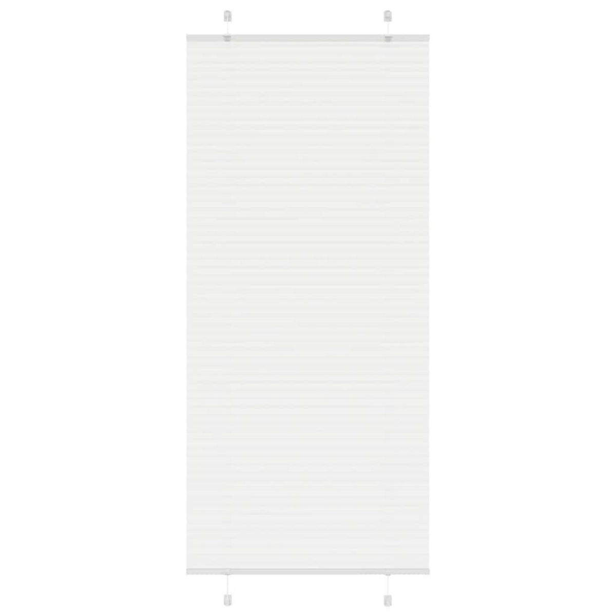 PLISSEE 90/200 cm Stoffbreite 89,4 cm aus Polyester Weiß - Weiß, Textil (90/200cm) - vidaXL