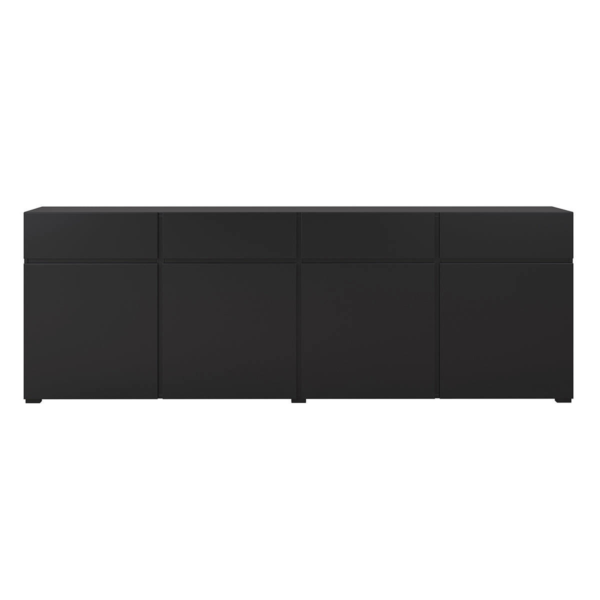 ŠIROKÁ KOMODA Lilia Čierna - čierna, kompozitné drevo (225/78/40cm) - Petits-meubles