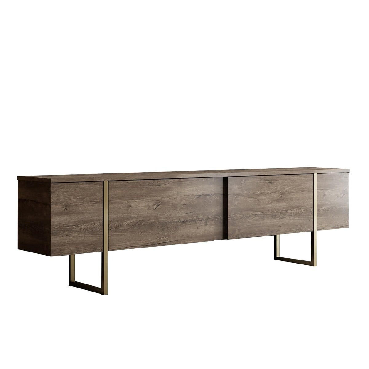TV-MÖBEL mit 2 Klapptüren Luxe 180/30/50 cm - Goldfarben, Holzwerkstoff (180/50/30cm) - Calicosy