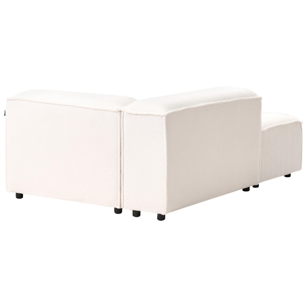 CHAISELONGUE-RECHTSSEITIGE Bouclé Cremeweiß Ardal - Creme, Textil (119/68/180cm) - Beliani