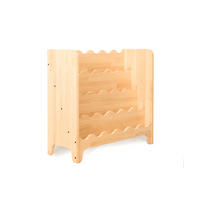 BÜCHERREGAL aus massivem Kiefernholz in Wellenform im Montessori-Stil WILMA - Beige, Holz (30/75/70cm) - RNT By Really Nice Things