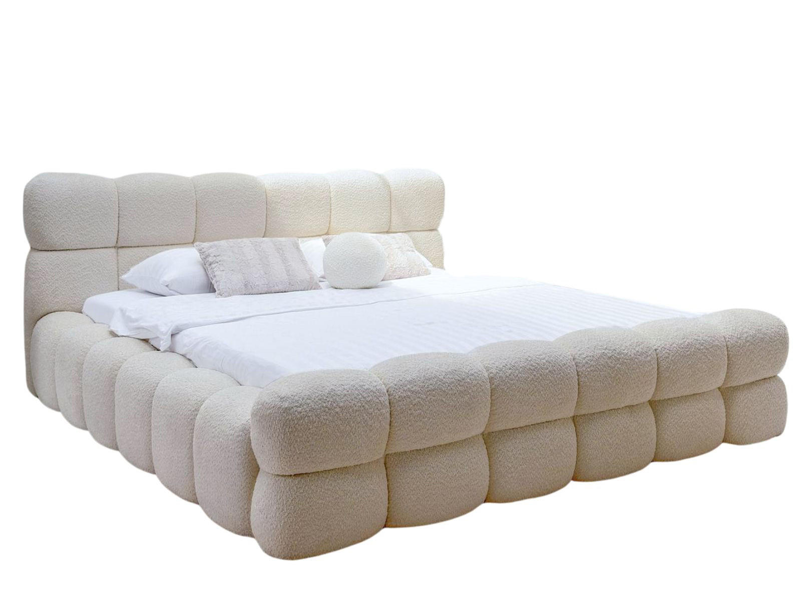 Compleo24 Polsterbett Beige 200x200 cm