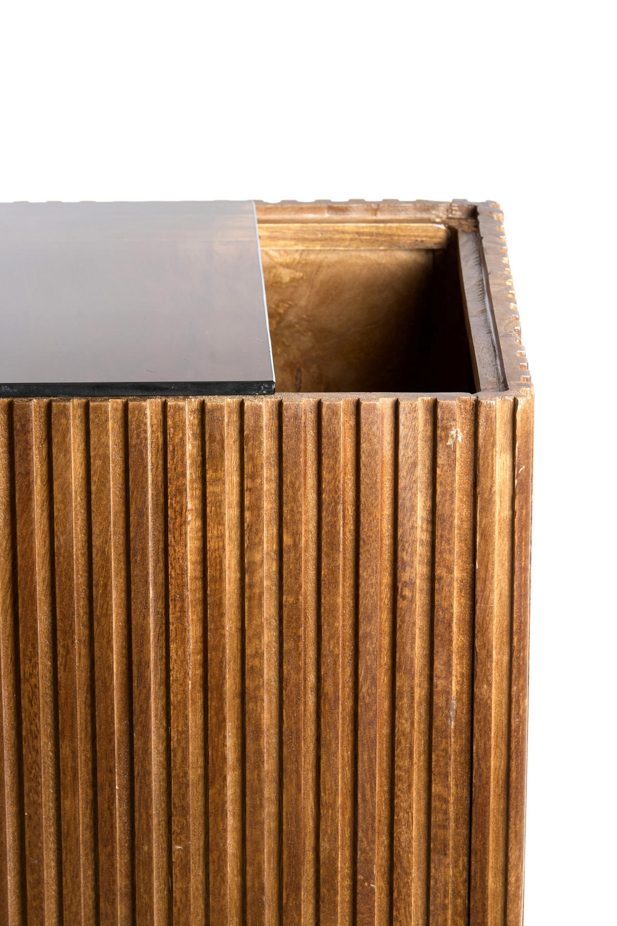 SÄULE Gatura Braun 35/35/80 cm - Braun, Holz (35/35/80cm) - Light & Living