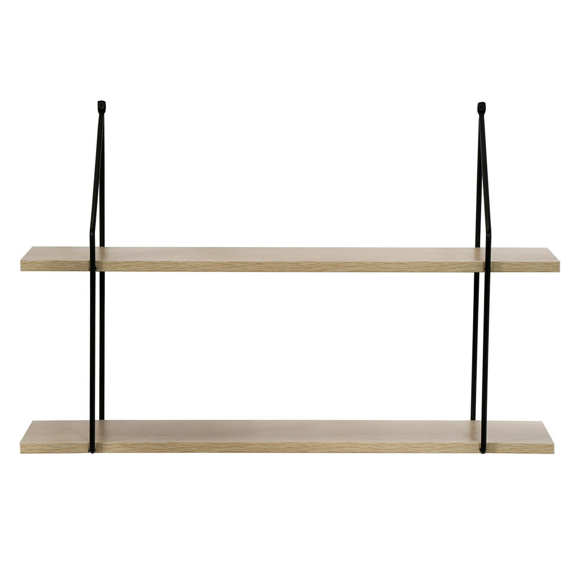 ZWEISTÖCKIGES Wandregal im Holzdekor L60 cm - Eichefarben, Holzwerkstoff (15/40/60cm) - Calicosy