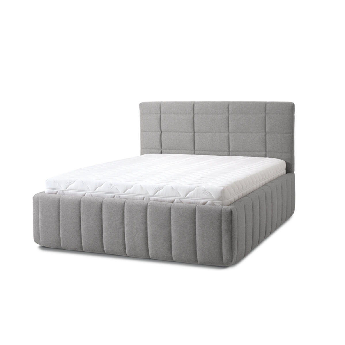 POLSTERBETT Reta Grande 160x200 in Siena Gray - Grau, Holz (160/200cm) - Letti Moderni