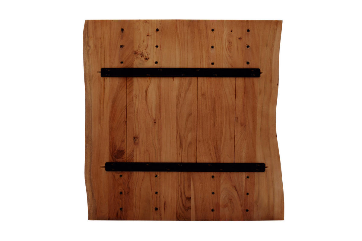 TISCHPLATTE NOAH - Braun/Naturfarben, Akazienholz/Holz (90/3/90cm) - SAM