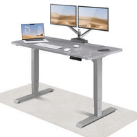 SCHREIBTISCH Elektrisch Höhenverstellbarer HomePro 140x70cm Grau/Grau mit Memory-Funktion, Anti-Kollisions Technologie - Grau, Holzwerkstoff (70/140/62cm) - Desktronic