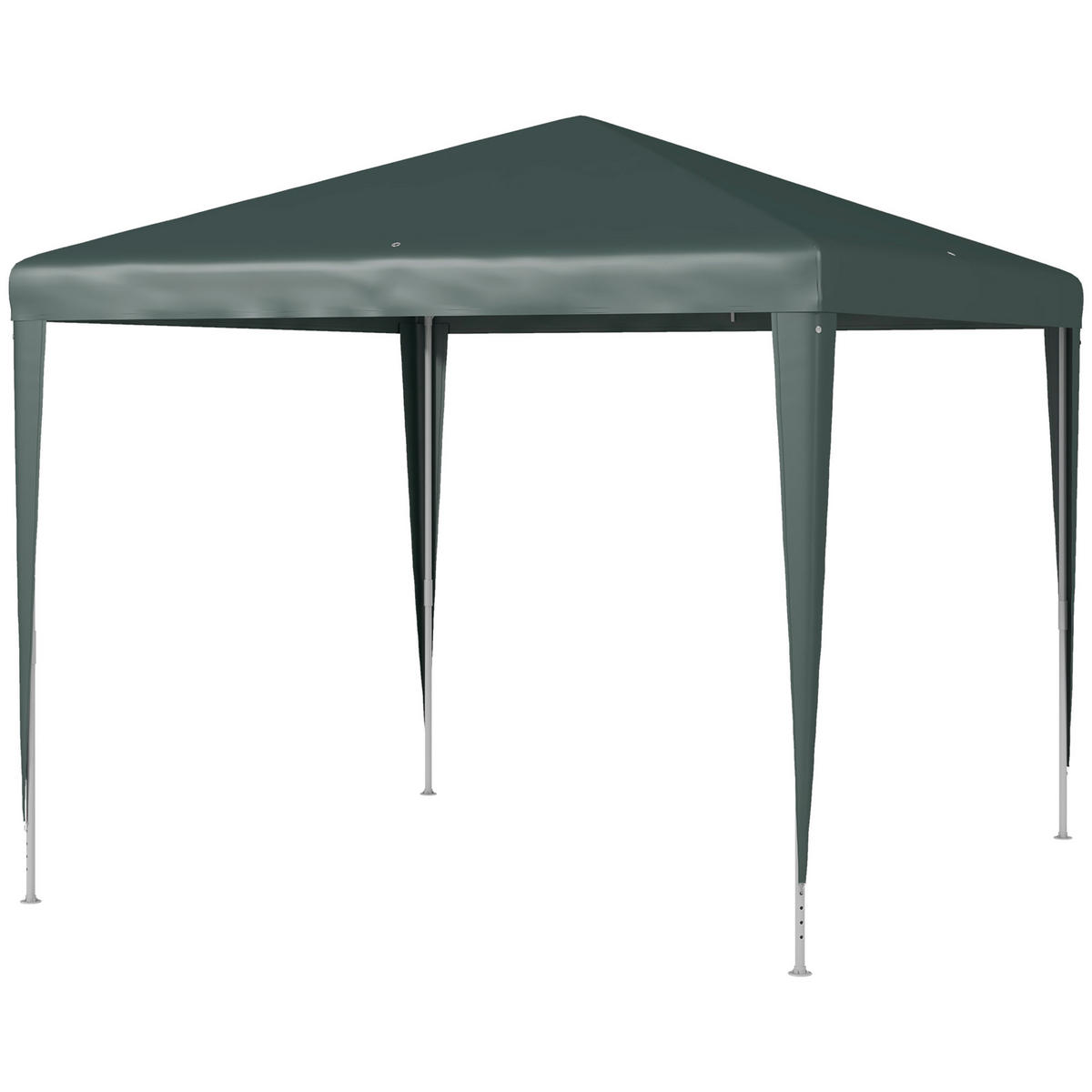 PAVILLON 2,7x2,7m, Schnellaufbau mit Klicksystem, rostfreies Gestell, Dunkelgrün - Dunkelgrün, Metall (270/255/270cm)