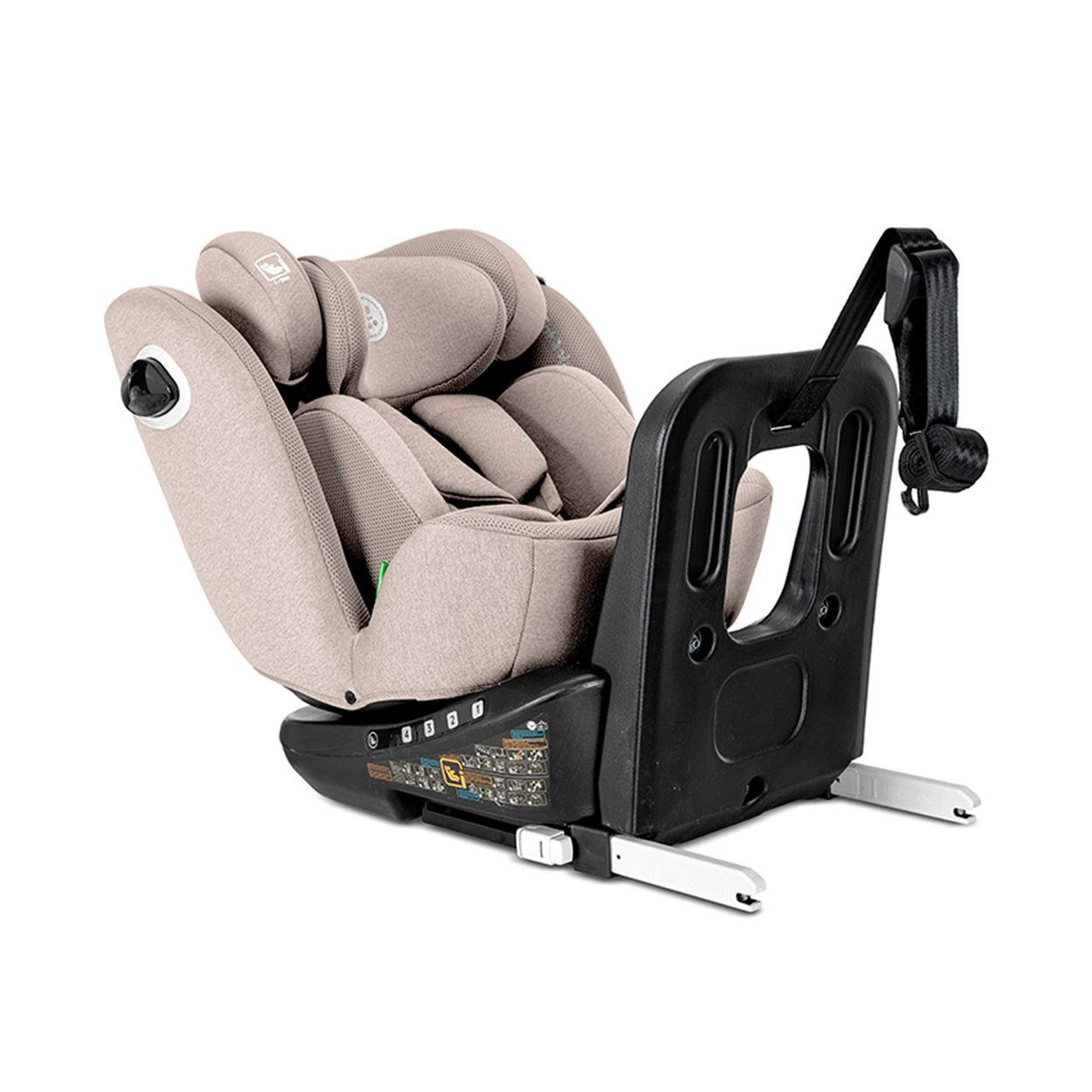 KINDERSITZ Auriga 40 - 150cm beige Isofix Anti-Rebound-Stange SPS Rückenlehne - Beige, Kunststoff (56/60/57cm) - Lorelli