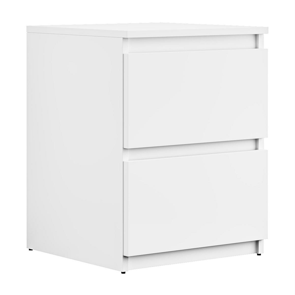 NACHTTISCH HANA W2 Weiß - Weiß, Holzwerkstoff (40/52/40cm) - Lookway