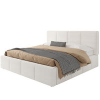 POLSTERBETT 180/200 cm mit Lattenrost, gepolstertem Kopfteil und Bouclé-Bezug, Beige - Beige, Textil (180/200cm) - Redom