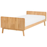 POSTEL s roštem 90/200 cm Borovicové dřevo Hnědá Bonnac - hnědá, dřevo (90/200cm) - Beliani