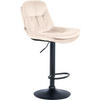 BARHOCKER Samt creme - Creme/Schwarz, Textil (46/94/54cm) - CLP