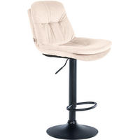 BARHOCKER Samt creme - Creme/Schwarz, Textil (46/94/54cm) - CLP