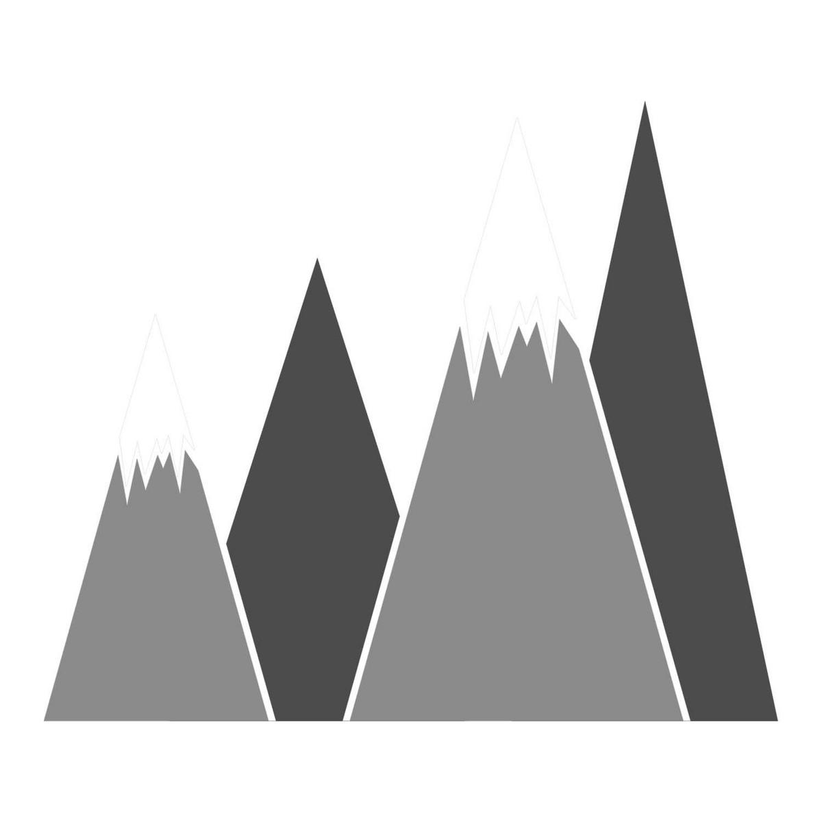 WANDAUFKLEBER 130x207cm - Gebirge - Multicolor, Kunststoff (130/207/0.1cm) - Wallfluent