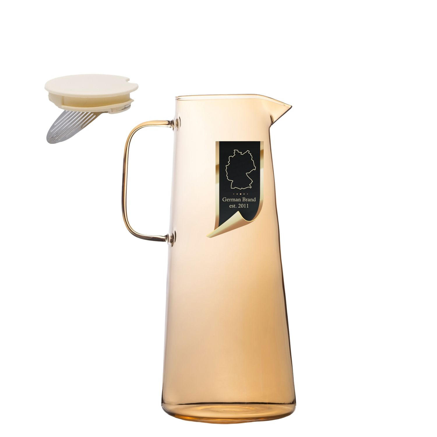 KARAFFE 1.4 Liter - Gelb, Glas (1.4L) - Intirilife