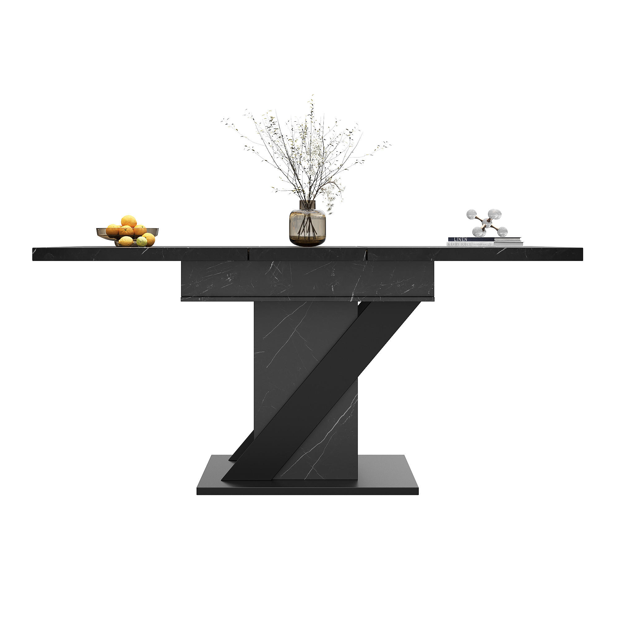 XXXLutz Esstisch Schwarz 80x76x140 cm