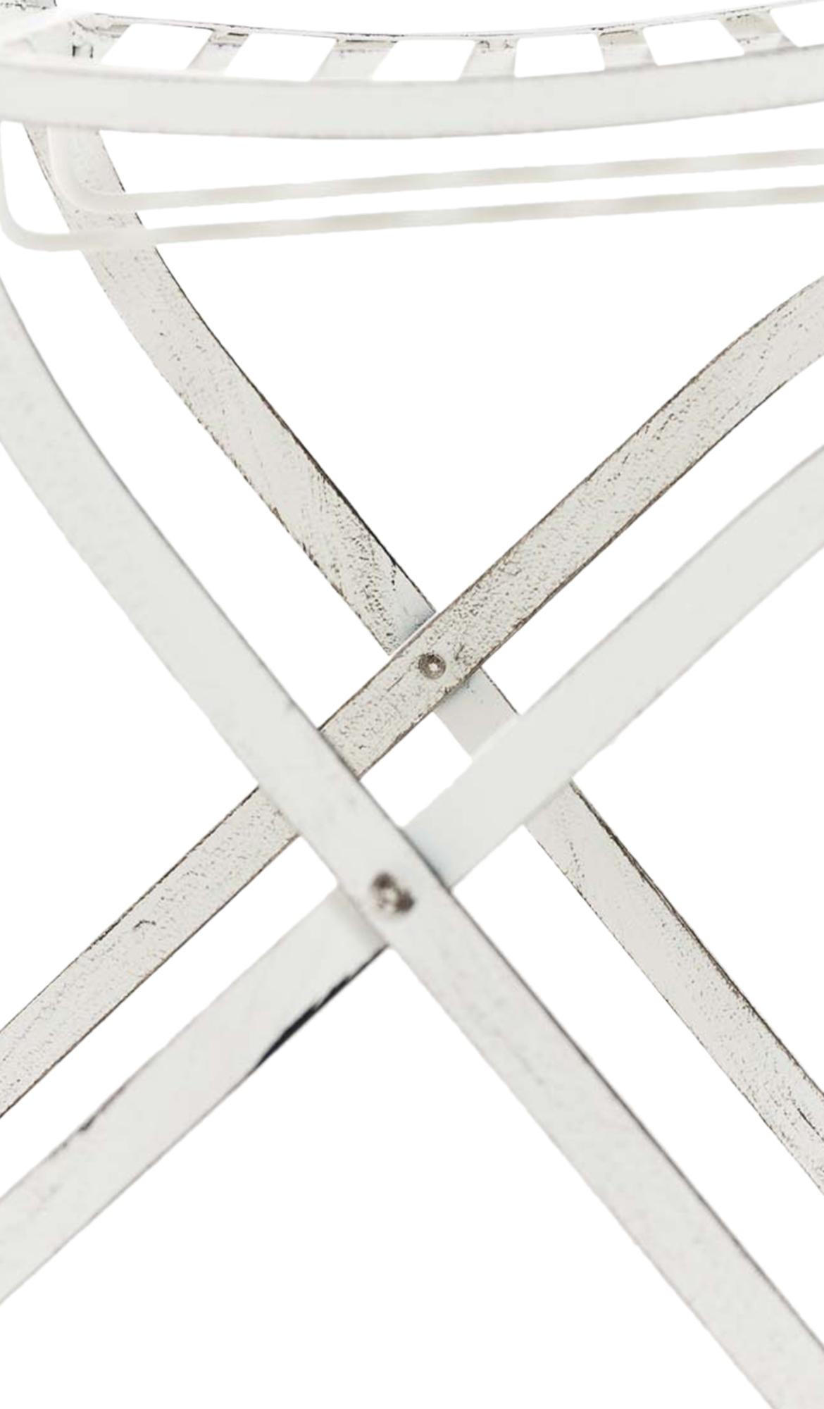 Thumbnail - CLP Gartenklappstuhl, Weiß, Metall, 42x91x49 cm, Gartenmöbel, Gartenstühle, Gartenklappstühle
