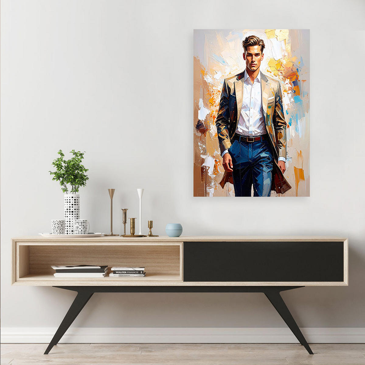 LEINWANDBILD Menschen & Charaktere 20x30cm - Beige, Textil (20/30cm) - Feeby