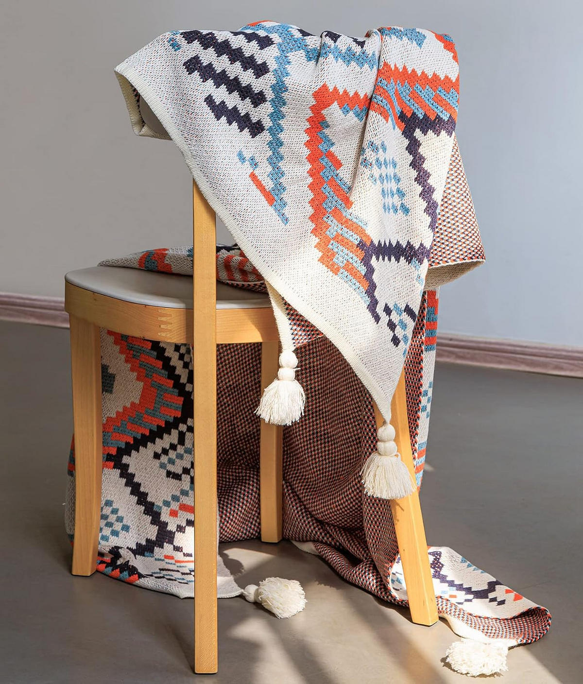 STRICKDECKE – 130 x 160 cm – Beige - Beige, Textil (80/120cm)