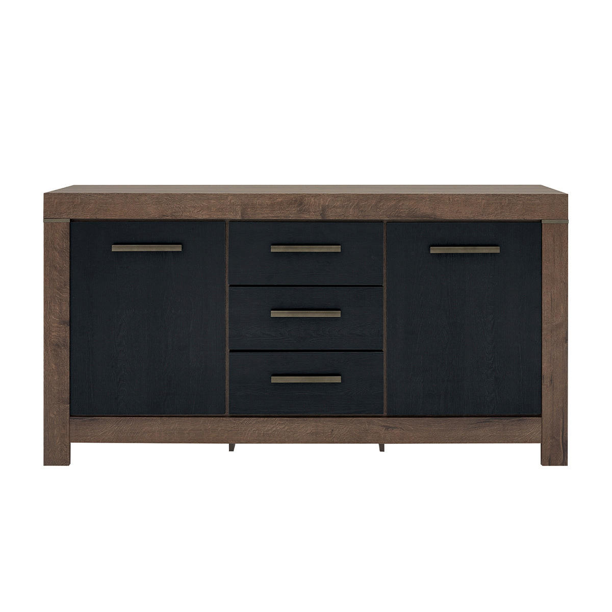 SIDEBOARD Adam Holz und Schwarz - Schwarz, Holzwerkstoff (160/85/45cm) - Petits-meubles