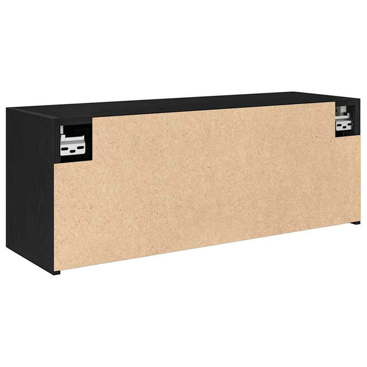 BAD-WANDSCHRANK Schwarz 80/25/30 Cm Holzwerkstoff - Schwarz, Holzwerkstoff (25/30/80cm) - vidaXL