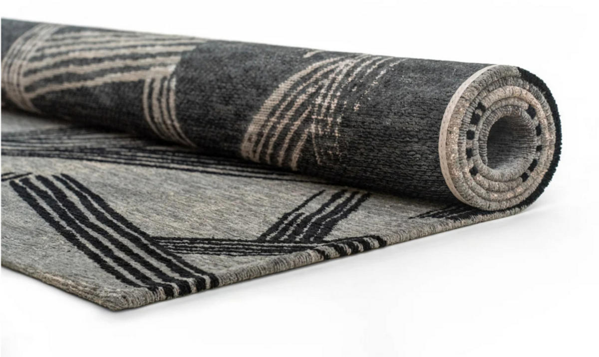 TEPPICH modern Flachgewebe KATANA Grau 140 x 200 cm - Grau, Textil (140/200cm) - Novatrend