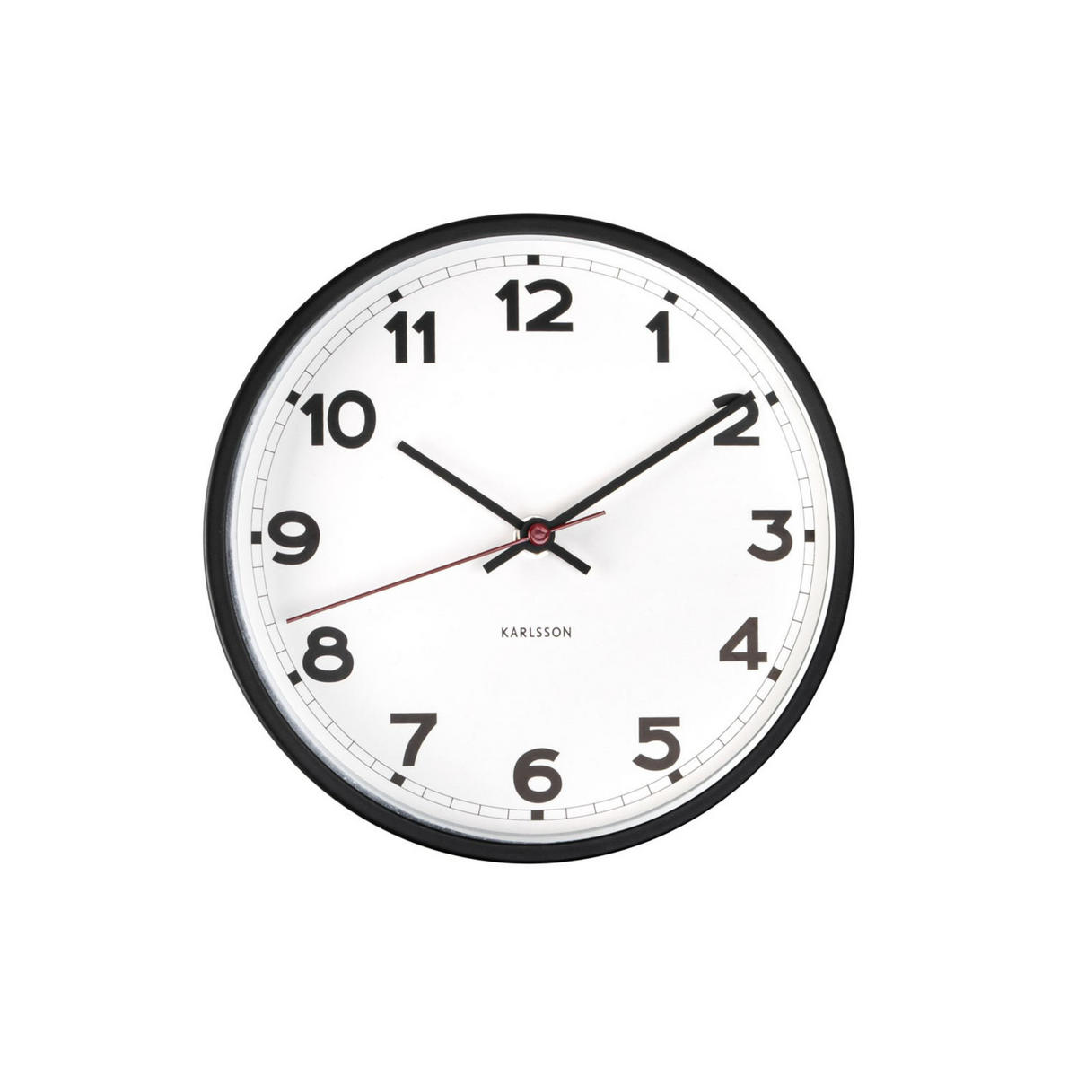 WANDUHR New Classic Small - Weiß - Weiß, Metall (20/20/4cm) - Karlsson