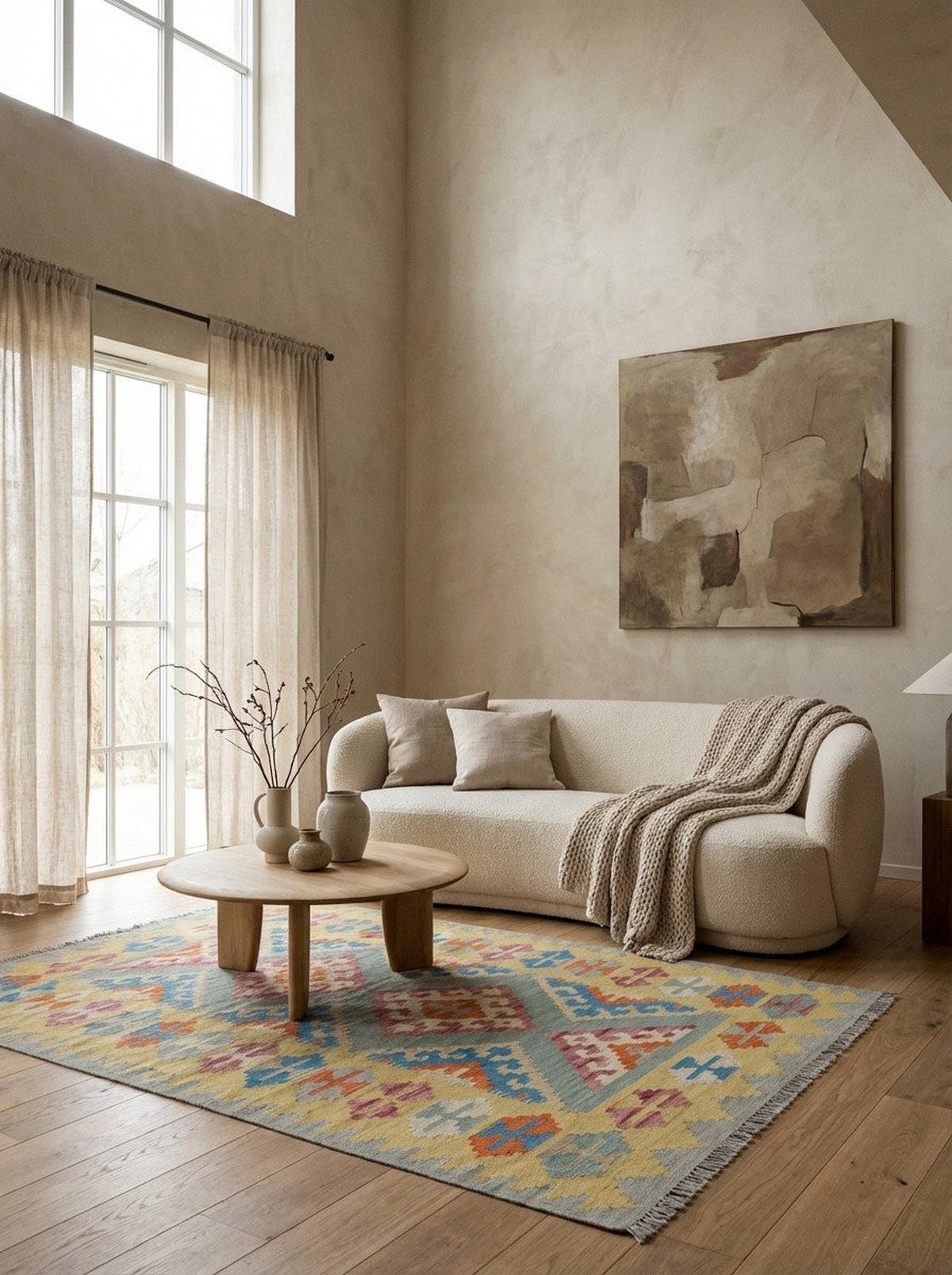 HANDWEBTEPPICH Kelim Gashgai Grün 185/123 cm Schurwolle - Grün, Textil (123/185cm) - Looma