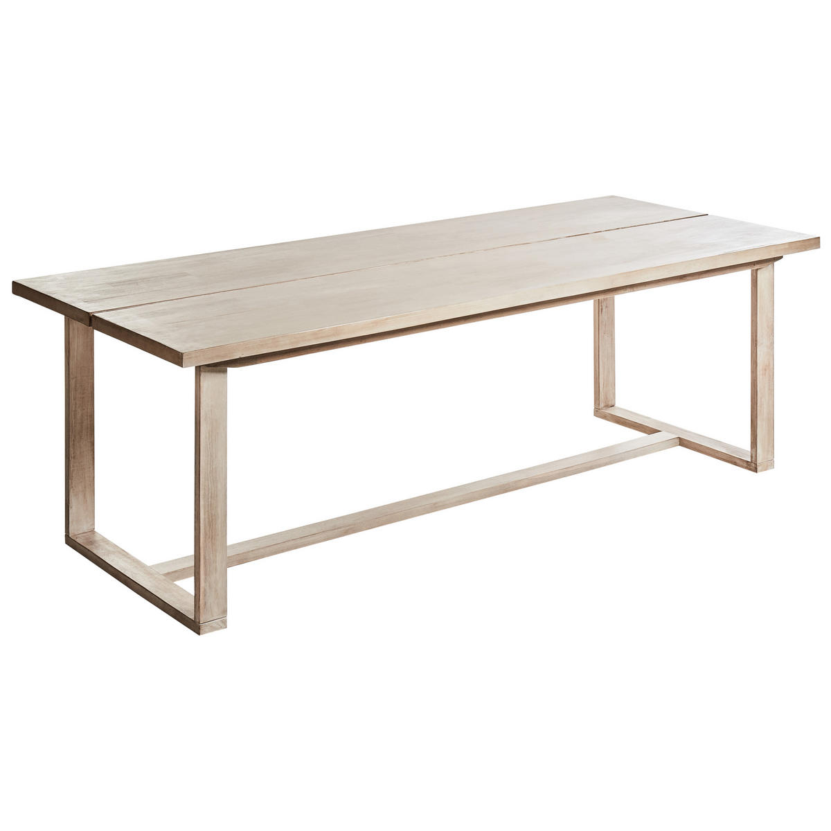 GARTENTISCH Heller Holzfarbton Azzanello - Hellbraun, Holz (100/230/75cm) - Beliani