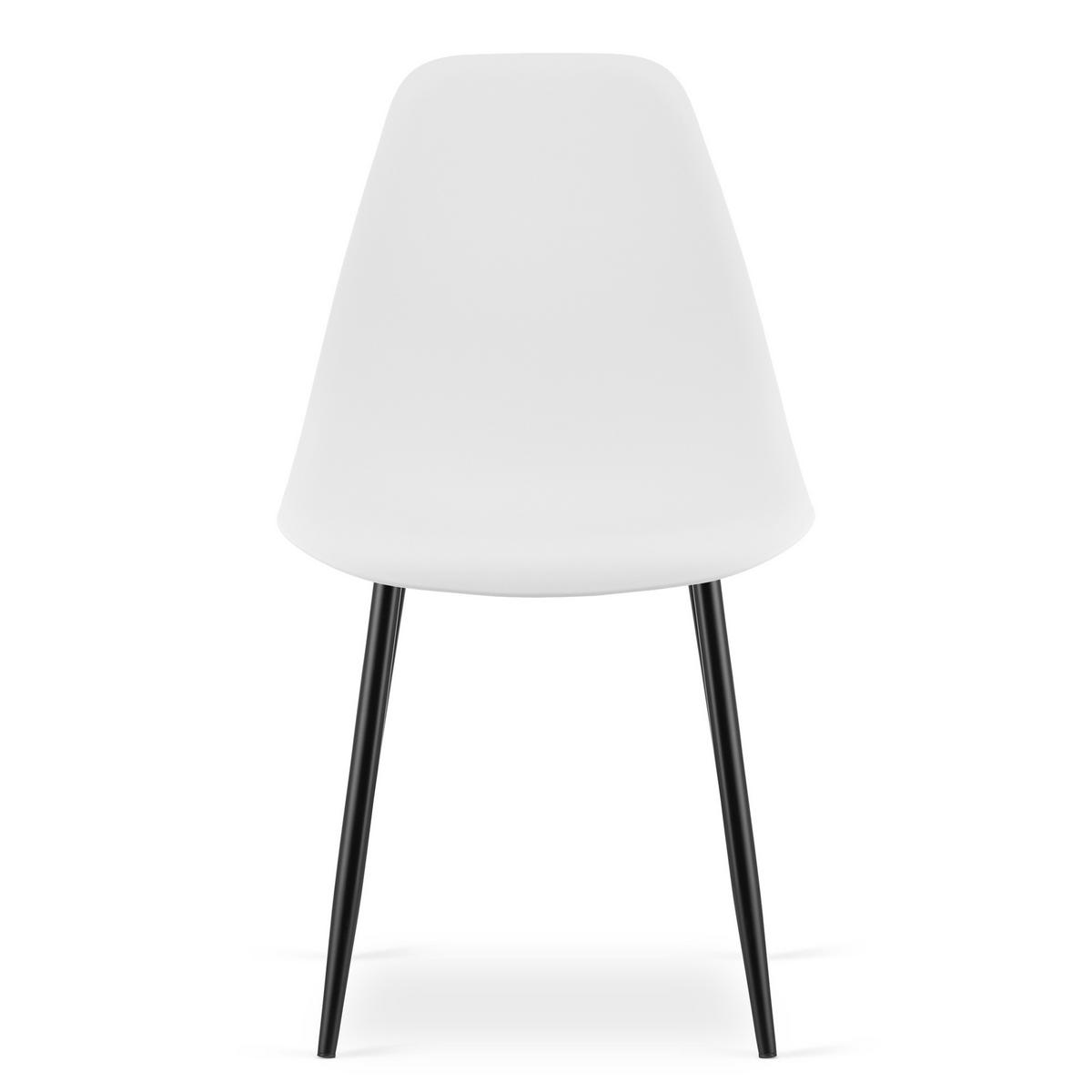 ESSZIMMERSTUHL KALEO weißer Sitz, schwarze Beine - Schwarz/Weiß, Kunststoff (46/84/51cm) - Valora