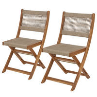 KLAPPSTUHL (2er-Set) Boho Garden - Braun, Holz/Kunststoff (45/84/52cm) - Butlers