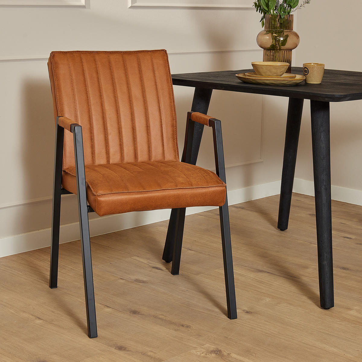 ESSZIMMERSTUHL Tivoli Braun 87/52/62 cm - Cognac, Textil (52/62/87cm) - Starfurn