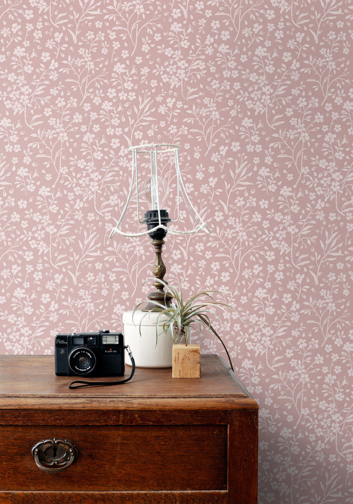 TAPETE Blumen 53 cm x 10.05 m - Pink, Papier (53/0.1cm) - ESTAhome