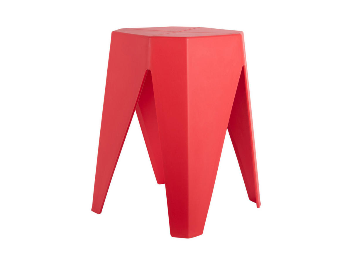 HOCKER Cherish Bright red 29/29/47 cm - Rot, Kunststoff (29/47/29cm) - Leitmotiv