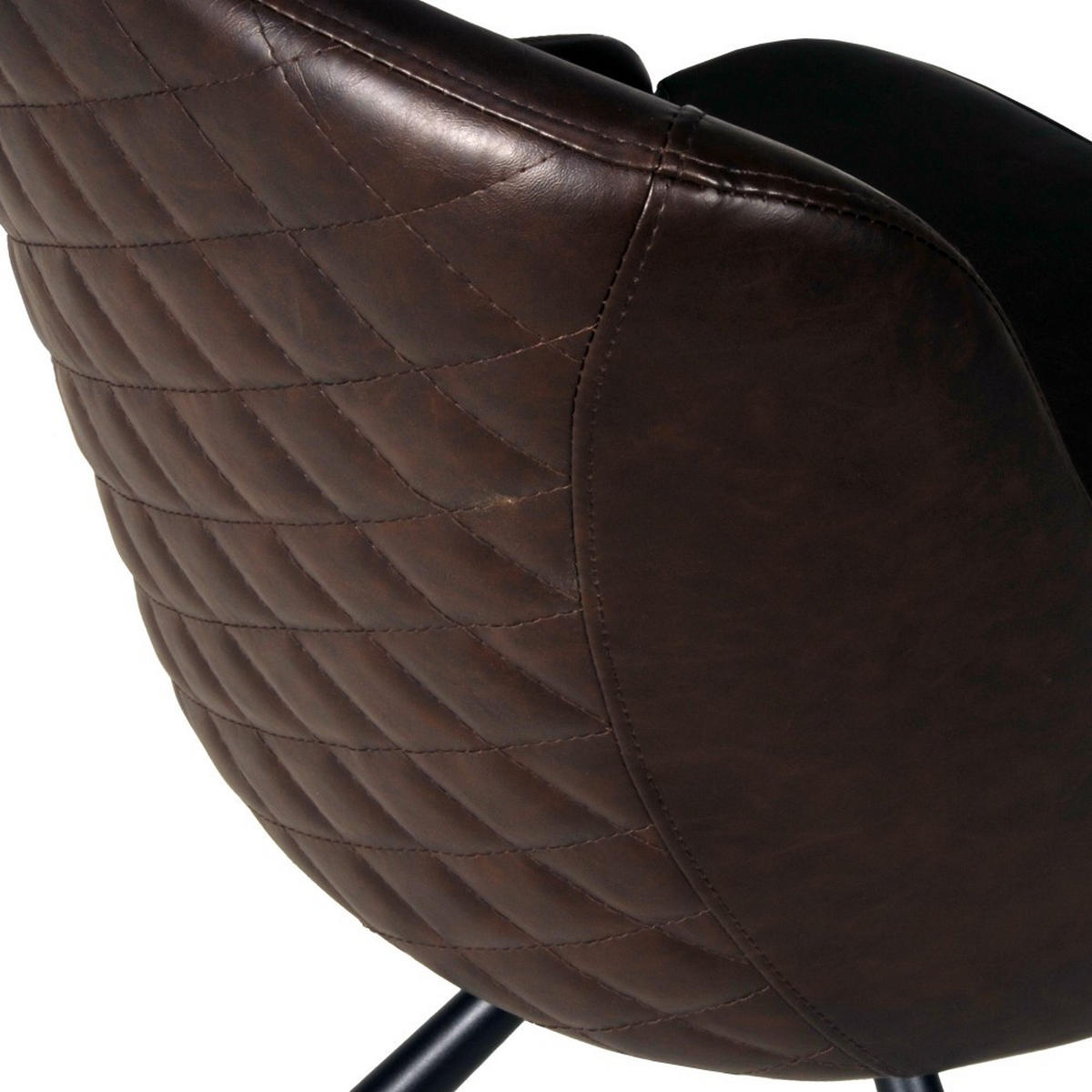 STÜHLE 4-Set Drehstühlen HORIZON/ Braun - Schwarz/Braun, Metall (50/85/60cm) - Weber Industries