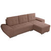 ECKSOFA UMBRIA L Rosa Boucle - Rosa/Grau, Textil (271/157cm) - MKS