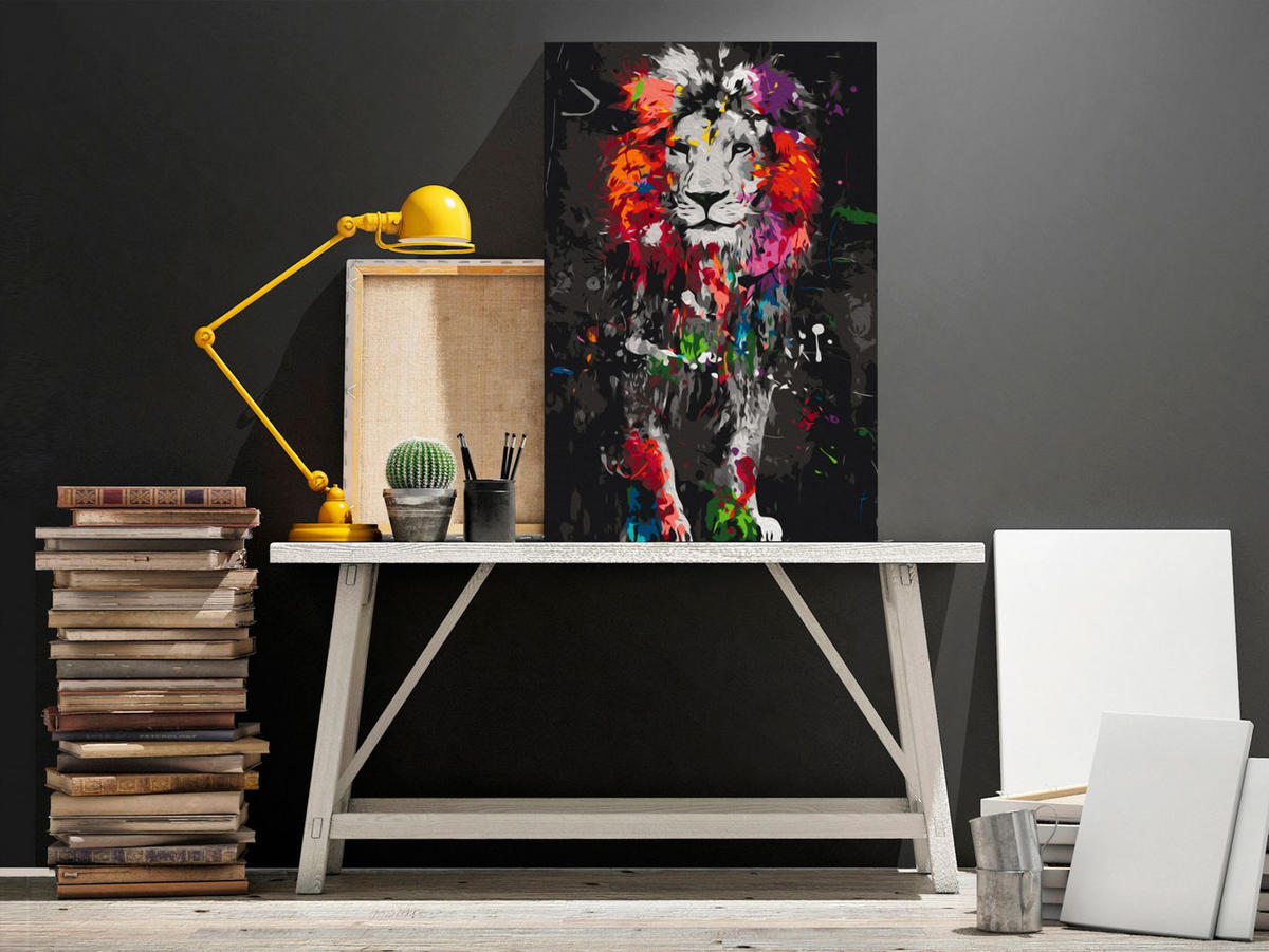MALEN NACH ZAHLEN 40/50 cm - Multicolor, Textil (1.4/50cm) - KUNSTLOFT