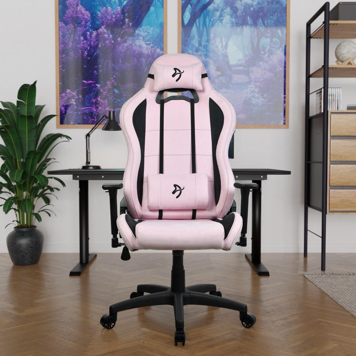GAMINGSTUHL Torretta SuperSoft™ Rosa - Pink/Schwarz, Kunststoff/Textil (70/135/50cm) - Arozzi