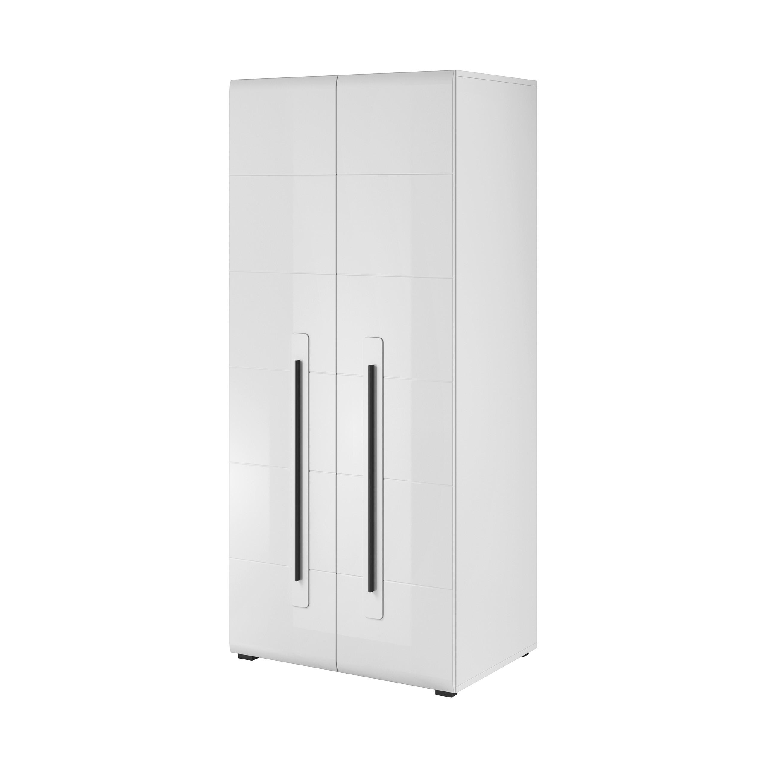 DREHTÜRENSCHRANK TULLIA 90/204/60 cm 2-türig Weiß - Weiß, Holzwerkstoff (90/204/60cm) - MASSENO