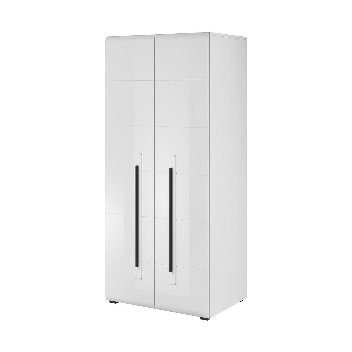 DREHTÜRENSCHRANK TULLIA 90/204/60 cm 2-türig Weiß - Weiß, Holzwerkstoff (90/204/60cm) - MASSENO