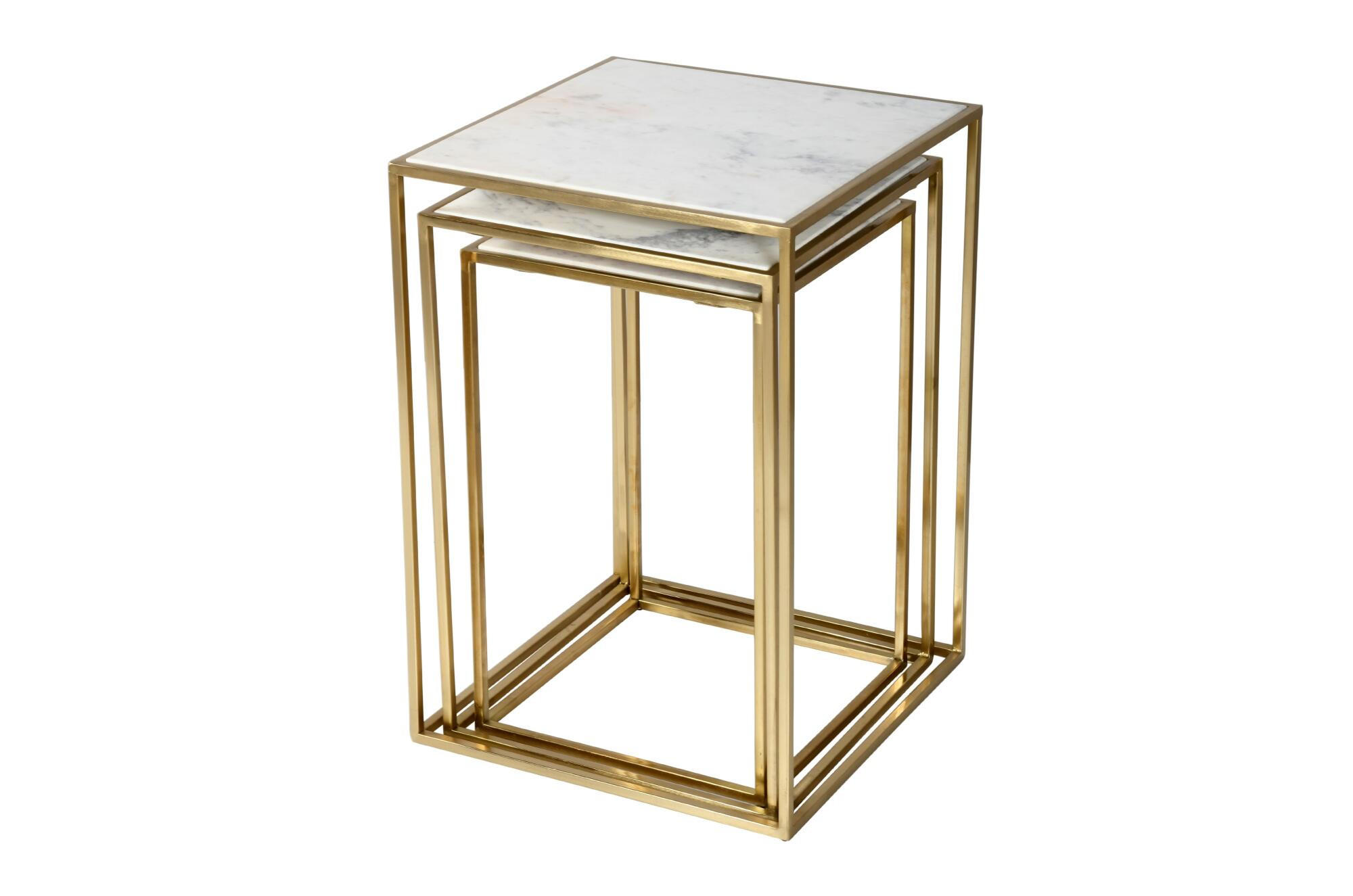 BEISTELLTISCH AVOLA Gold 46x46x66 cm - Goldfarben, Metall (46/46/66cm) - FURNLUX