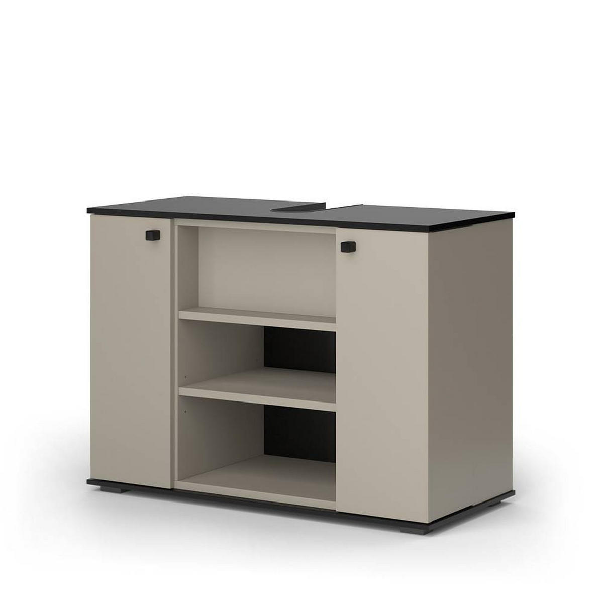 WASCHBECKENUNTERSCHRANK Joli Greige 80 x 59 cm mit 2 Türen - Greige, Holzwerkstoff (80/59/37cm) - Vicco