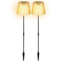 LED AUSSENLEUCHTE Kunststoff Schwarz 2er Set - Schwarz, Kunststoff (12.5/12.5/60cm) - Globo Lighting