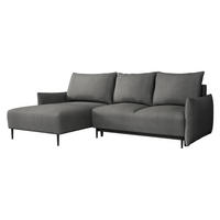 ECKSOFA Santi L - Schwarz/Grau, Holz/Textil (240/160cm) - MIRJAN24