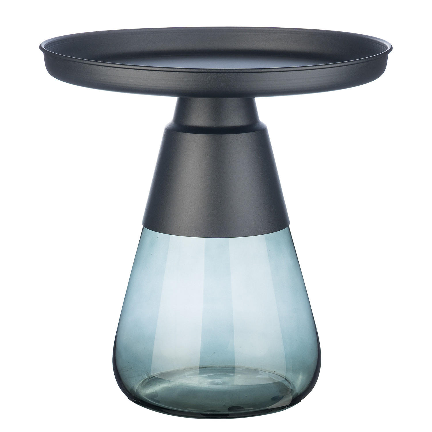 COUCHTISCH - Glas / Metall - Grau/Grün, Glas/Metall (53/53/53cm) - home24